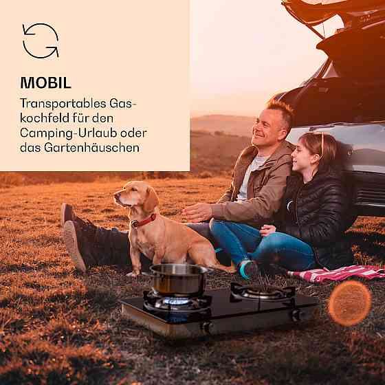 Похідна піч Barzona 2 2 пальники 3,4 кВт і 4,3 кВт Скляна пластина та корпус із неіржавкої сталі 2 Рівне