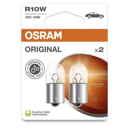 Комплект вказівних ламп розжарювання OSRAM 5008-2BL R10W 12V BA15s 10X2 Blister Харків