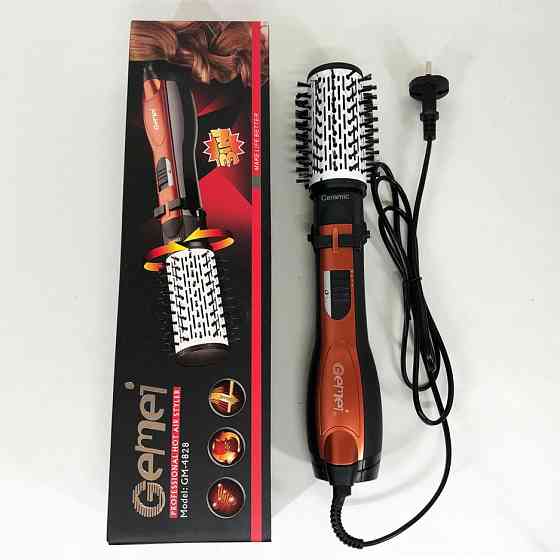 Классический фен для волос Gemei, Щетка сушка для волос, Фен расческа выпрямитель браш UX-47 Львов