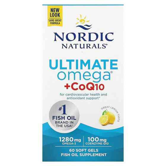 Омега-3 + коэнзим Q10 Nordic Naturals Omega + CoQ10 640 мг 60 капсул Лимон Киев