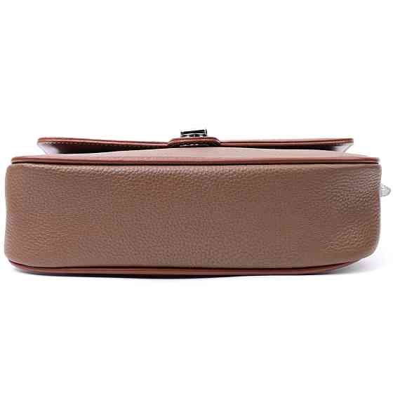 Женская сумка с фактурным клапаном из натуральной кожи Vintage 22621 Коричневая Киев