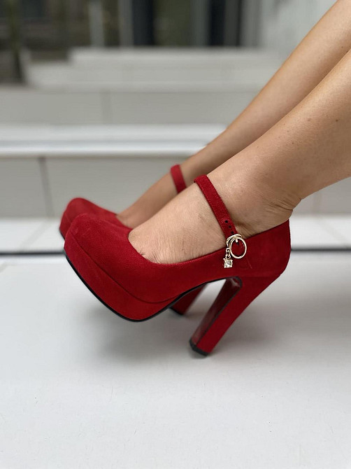 Туфлі жіночі STILLETA червоні еко-замша каблук 11см 36р (D280-J250-3 5164) Коломия - фото 6