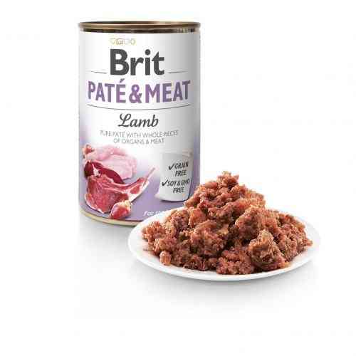 Корм влажний Brit Care Pate and Meat для дорослих собак з ягням 400 г Київ