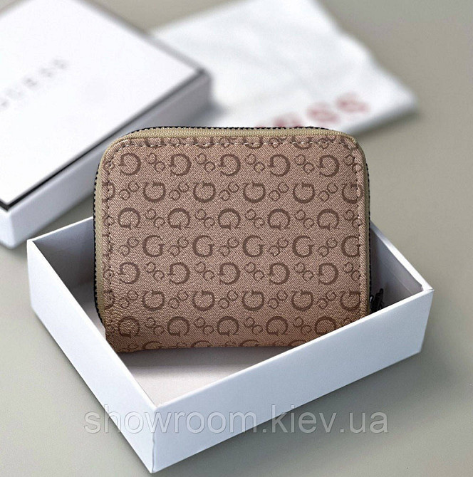 Женский маленький кошелек Guess (7595-1) beige Киев - изображение 3