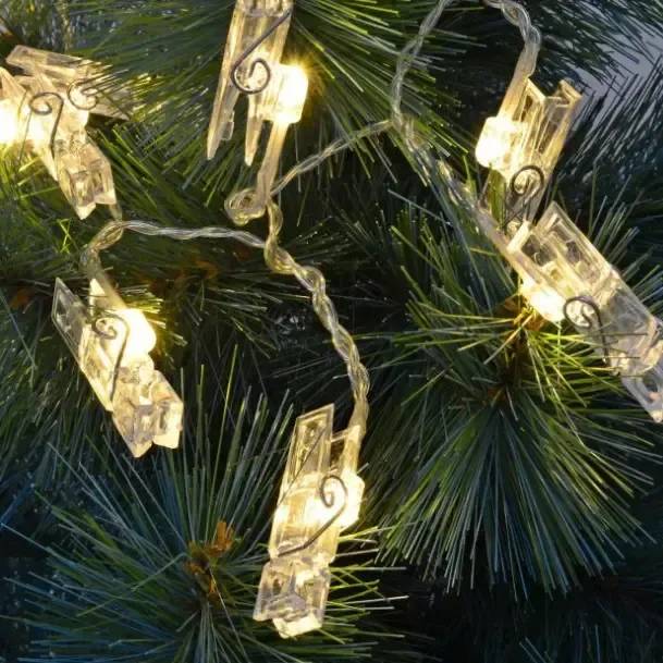 Гирлянда светодиодная с прищепками для фото 4,5м 20 Led от батареек Коломия - фото 2