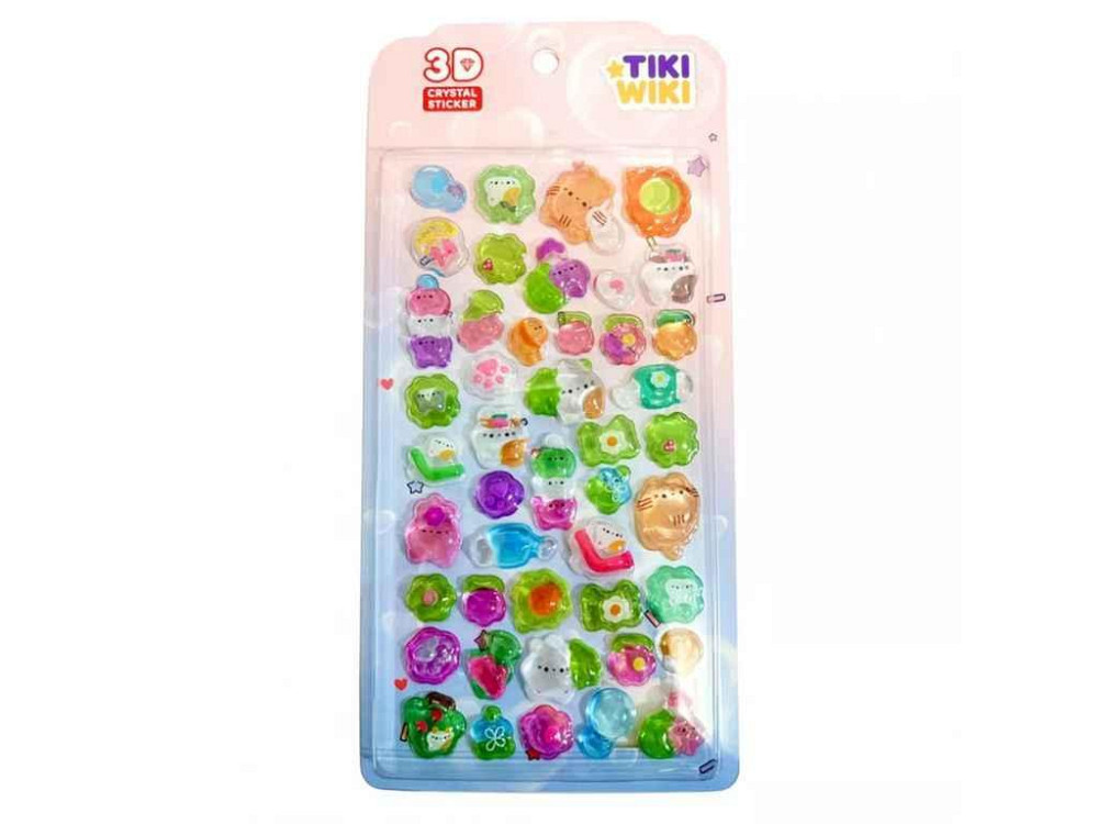 Набір наліпок Crystal 3D Котики в саду 25ESE009-10 ТМ TIKI WIKI Київ - фото 1