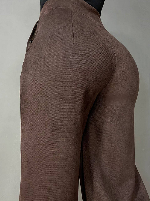 Брюки женские Gritana 234 палаццо под замшу коричневые, коричневый, XS Киев - изображение 6