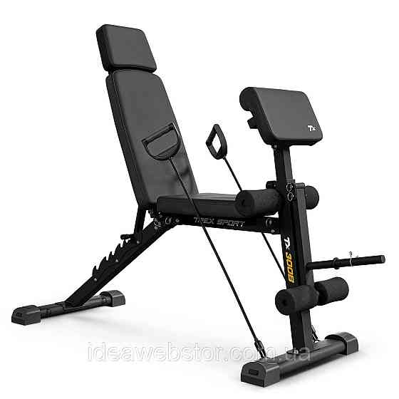 Лавка тренувальна з еспандерами Trex Sport TX-300B із партою Скотта Київ