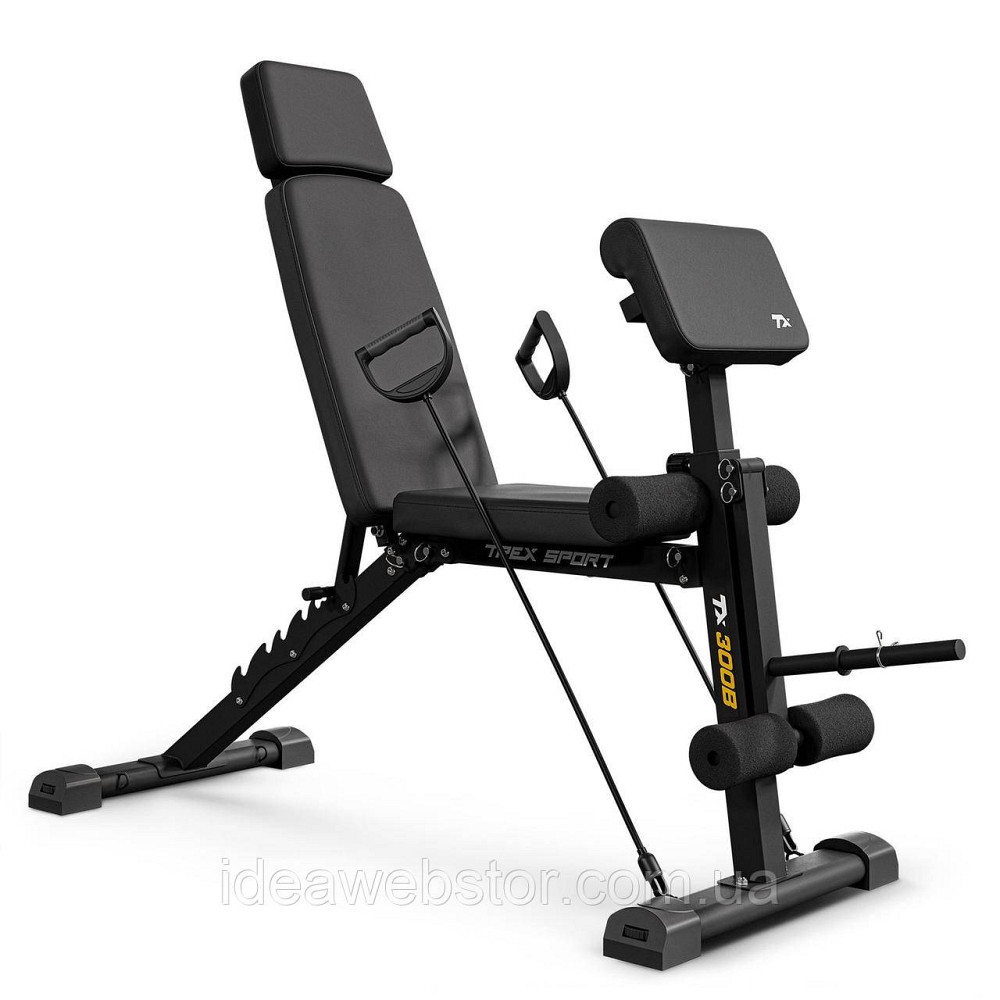 Лавка тренувальна з еспандерами Trex Sport TX-300B із партою Скотта Київ - фото 2