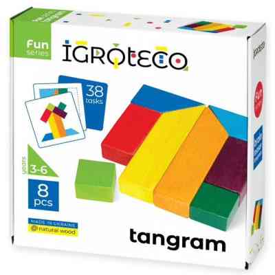 Развивающая игрушка Ігротеко Танграм 8 эл. + карточки с заданиями (900446) Винница