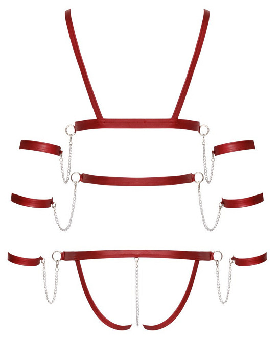 Боді - 2480514 Bad Kitty Strap Body, red - L Sex Aura Київ - фото 8
