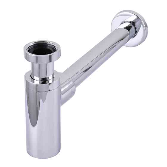 Сифон для раковин циліндричний Globus Lux GSB-32-125-00 1 1/4 ″, хром, латунь Луцьк