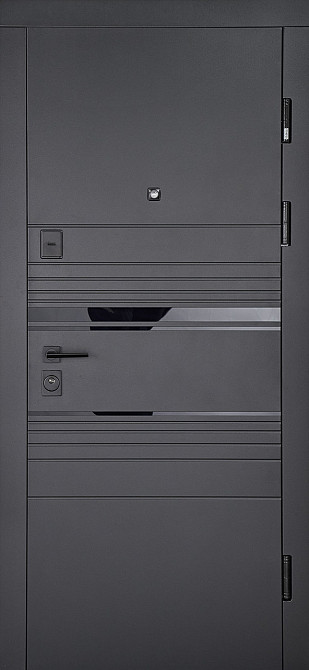 Вхідні двері Abwehr Megapolis MG3 Sunset 554 Чорна шагрень + Білий супермат 960*2050 мм Київ - фото 1