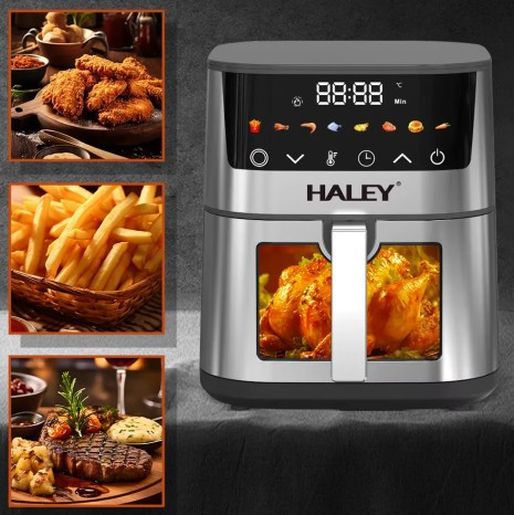 Мультипечі-аерогриль Haley HY-2531 2000Вт (7л), сенсорна аерофритюрниця з LED-дисплеєм (8 автоматичних програм) Одеса - фото 9