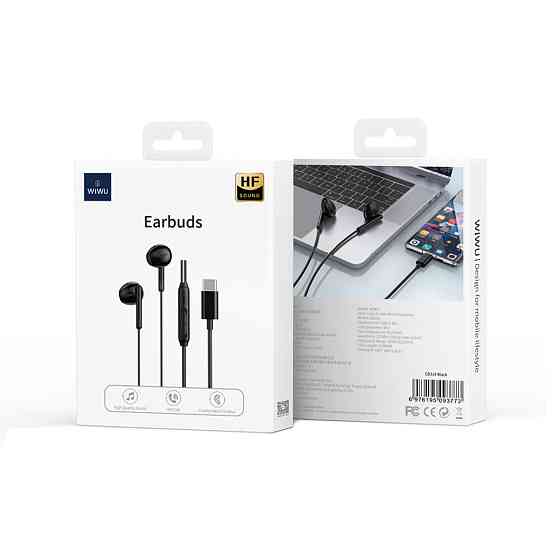 Навушники дротові WIWU EB314 Wired Earphone (Type-C) White Одеса