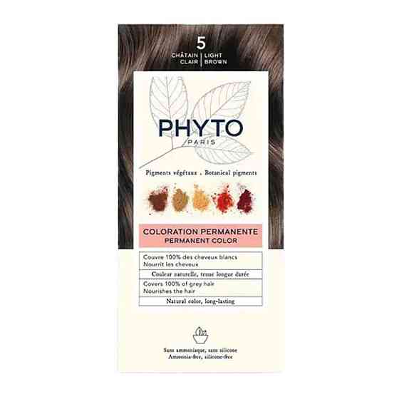 Фито Фитоколор безаммиачная крем-краска для волос Phyto PhytoColor Permanente 5 Светлый шатен 112 мл Днепр