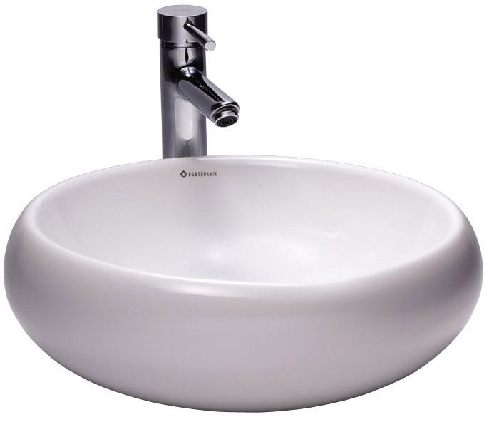 Накладная раковина EGE Vitrifiye Lagina 435x155x435мм (35431) Белый Киев - изображение 1