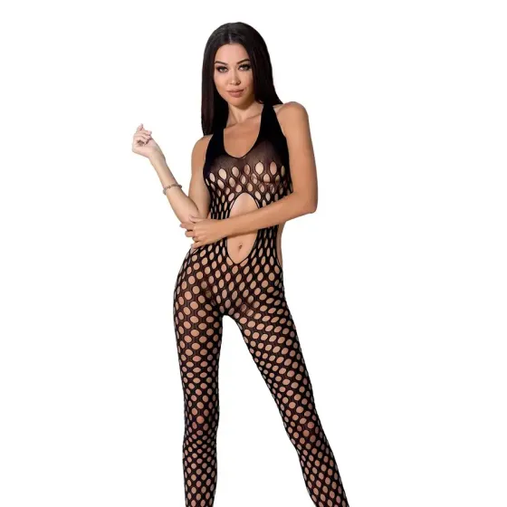 Сексуальний бодістокінг Passion BS065 One Size, Black, комбінезон, велика сітка Львов