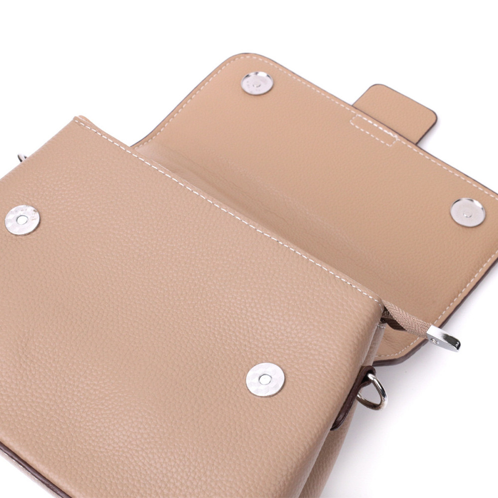 Женская сумка сэтчел из натуральной кожи Vintage 22292 Бежевая Киев - изображение 6