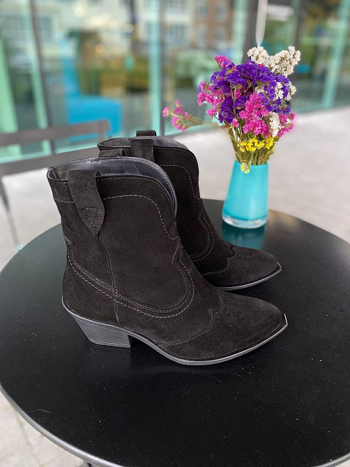 KATI SHOES Черевики жіночі KATI SHOES 407 чорні (весна-осінь, замша натуральна) (6063) Коломия - фото 8