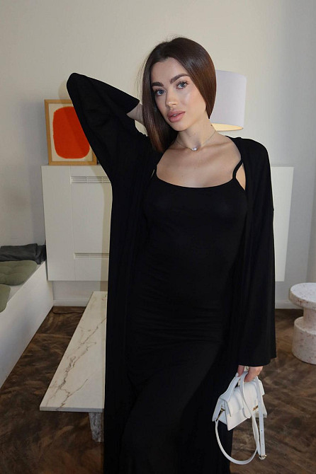 Женский стильный привлекательный комплект платье+ кардиган, турецкая качественная вискоза Одесса - изображение 7