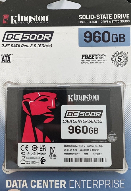 ТЕРМИНО!!!Новой SSD диск Kingston DC500R 960GB 2.5 SATAIII Киев - изображение 3