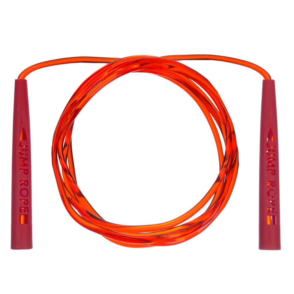 Скакалка з PVC джгутом FI-3450 2,8 м Вишневе - фото 1