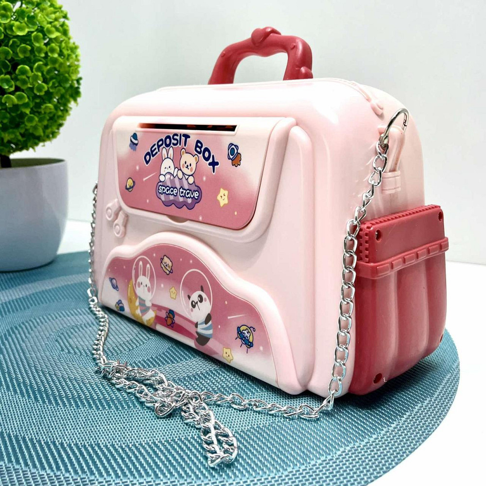 Скарбничка-сейф для дівчинки Сумочка з кодовим замком звук світло Рожева (MK 5418) Чернігів - фото 4