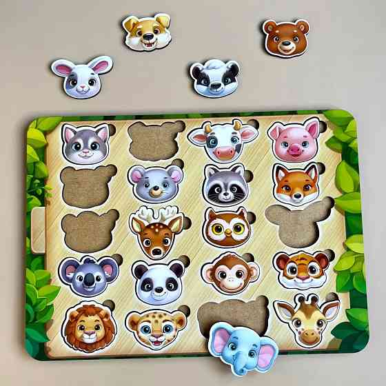 Деревянный пазл-сортер 