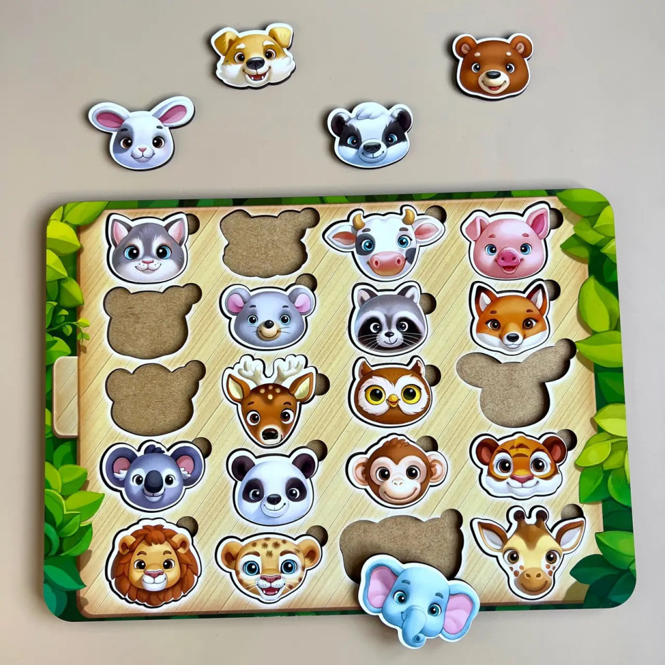 Деревянный пазл-сортер 