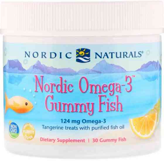 Рыбий жир для детей Nordic Naturals Omega-3 Gummy Fish 124 мг 30 жел таб мантирин Киев