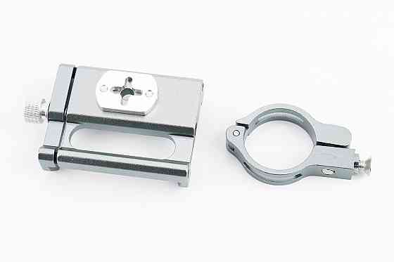 Тримач телефону на кермо алюмінієвий, ширина 50-100мм регульована, сірий G-85 Київ