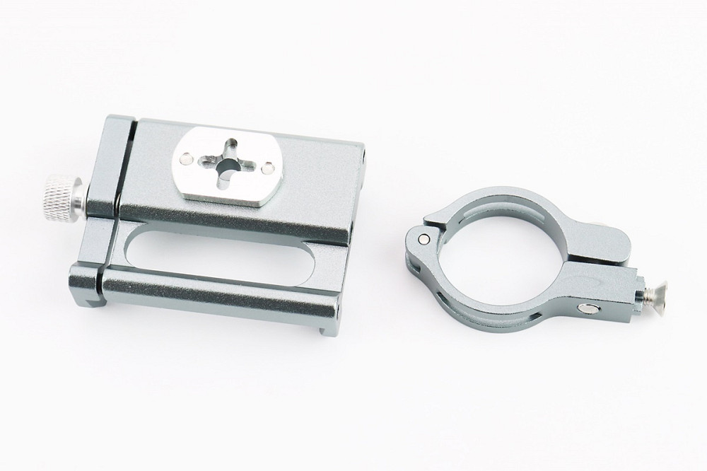 Тримач телефону на кермо алюмінієвий, ширина 50-100мм регульована, сірий G-85 Київ - фото 3