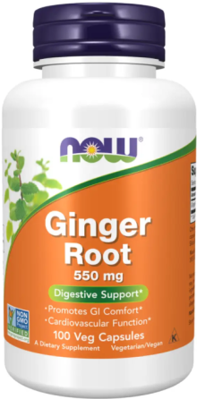 Корінь імбиру Now Foods Ginger Root 550mg 100 розт капс Київ