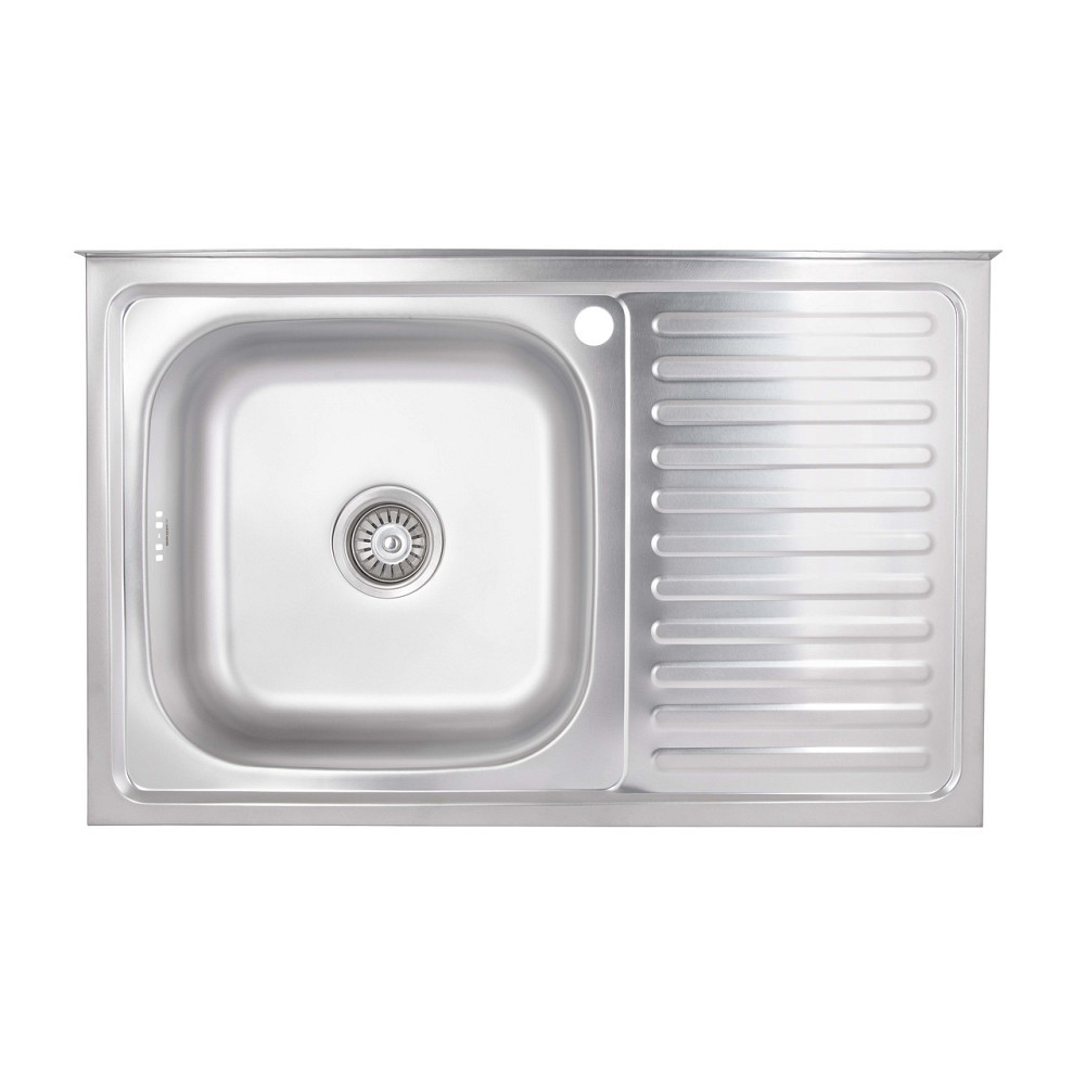 Кухонная мойка Brinex 5080-L 0,6 мм Satin (BRIN5080LSAT06) Киев - изображение 1