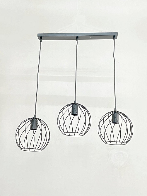 VALESO Підвісний світильник на три плафони VALESO -3 Лофт чорний E27 Коломия - фото 1