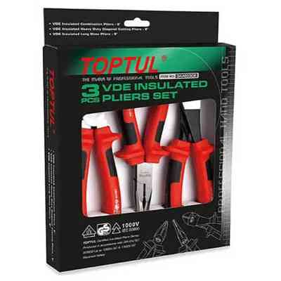 Набір інструментів Toptul діелектричних 3шт. VDE 1000V (GAAE0308) Вінниця