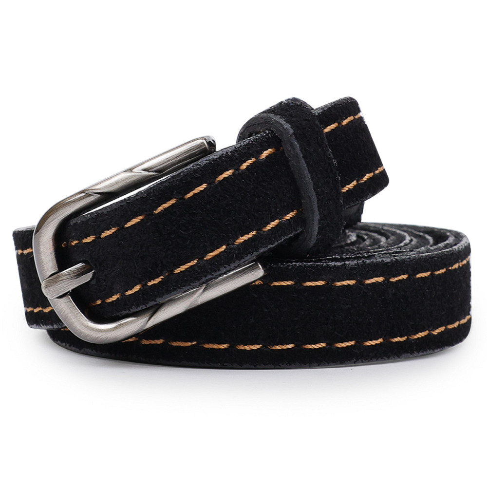 Замшевий оригінальний жіночий ремінь Vintage 20756 Чорний Київ - фото 7