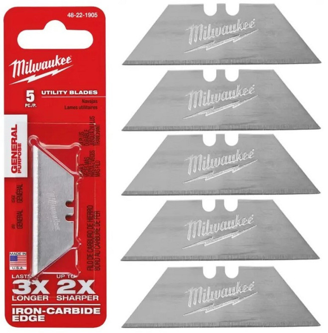 Лезвия сменные трапециевидные универсальные MILWAUKEE, (5шт) Одесса - изображение 1