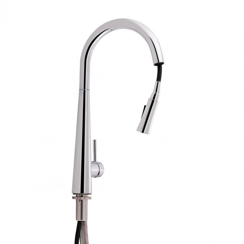 Змішувач для кухні Qtap Evicka з висувним виливом QTEVI9135103UC Chrome Київ - фото 3