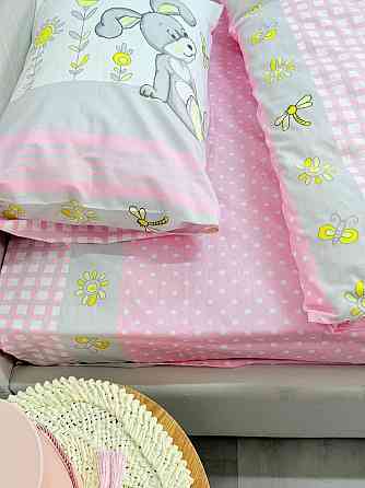 Ecotton Дитячий комплект постільної білизни Ecotton 110х140 см Рожевий Зайчик Коломия