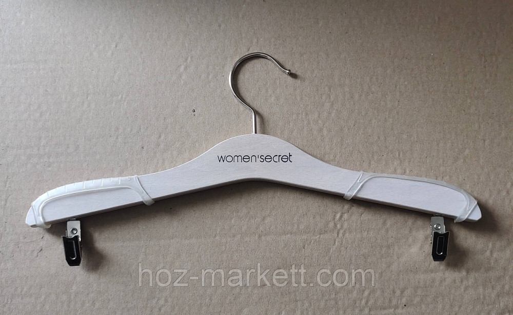 Вішалки плічка жіночі для білизни дерев'яні 32 см із силіконом Women secret Італія Харків - фото 10