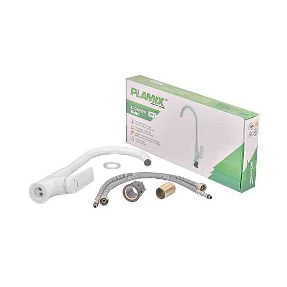 Змішувач для кухні Plamix Lucas-011 SET White з підведенням   ( PM0714 ) 37342 Харків