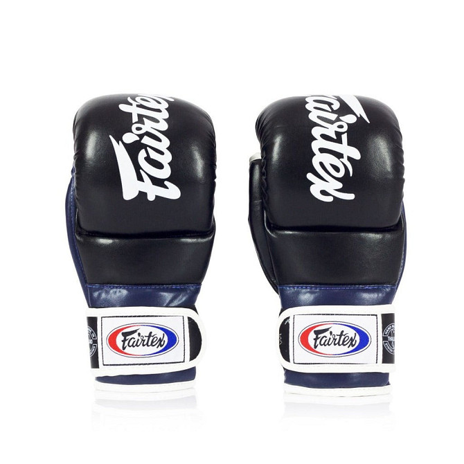 Рукавиці греплінгові для ММА Fairtex FGV18 Black/Blue M Кам'янське - фото 3