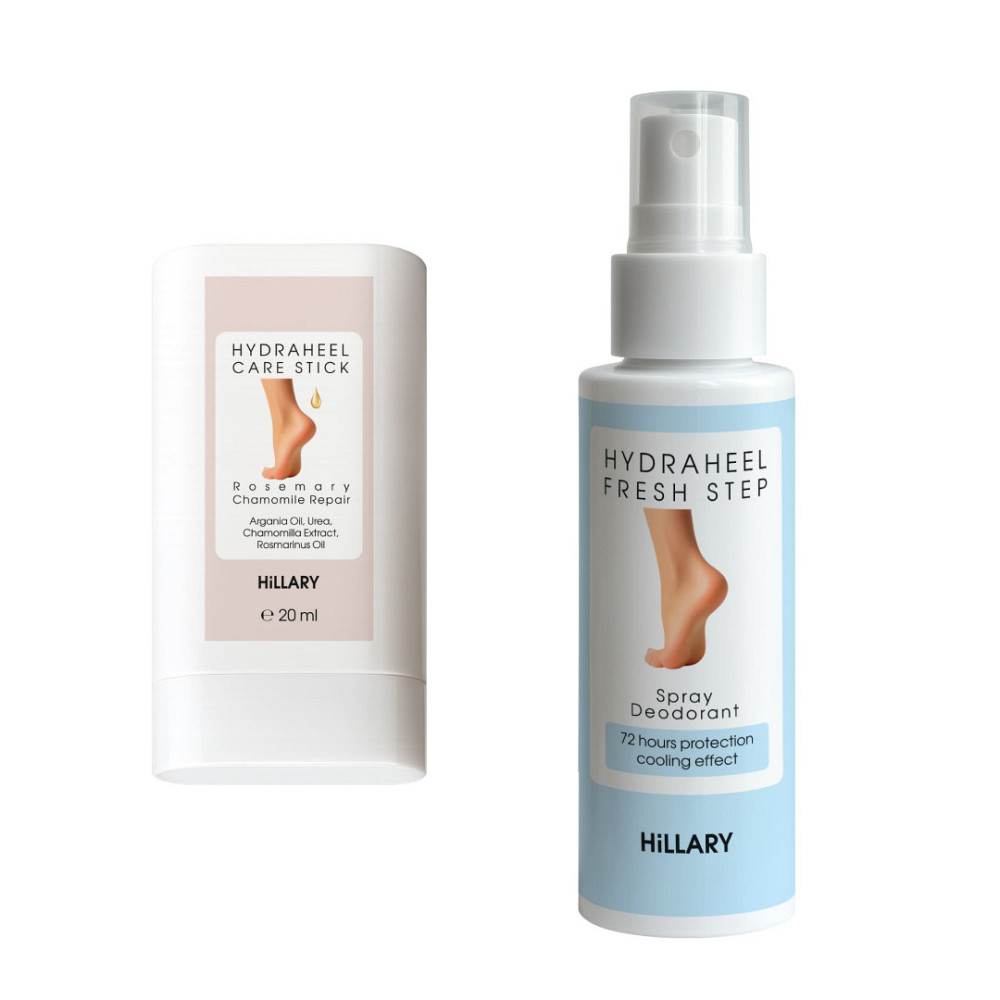 Набір для відновлення п’ят та свіжості стоп з розмарином і ромашкою Hillary Heel Repair & Foot Freshness Set with Rosemary & Київ - фото 1