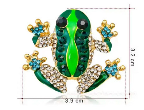 Брошка зі стразами Жаба Київ - фото 2