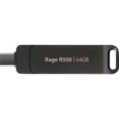 USB флеш накопичувач Patriot 64GB Rage R550 Matte Black USB/Type-C 3.2 (PE64GR550DSAD) Вінниця
