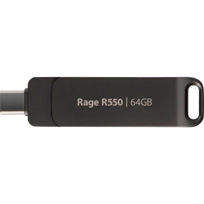 USB флеш накопитель Patriot 64GB Rage R550 Matte Black USB/Type-C 3.2 (PE64GR550DSAD) Винница - изображение 1