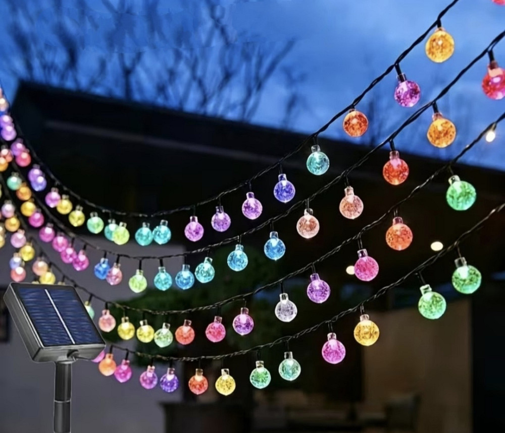 Вулична гірлянда на сонячній батареї з датчиком день/ніч 12 м 100 LED Смела - изображение 6