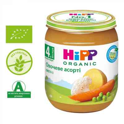 Дитяче пюре HiPP Овочеве асорті 125 г (1223072) Вінниця